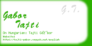 gabor tajti business card